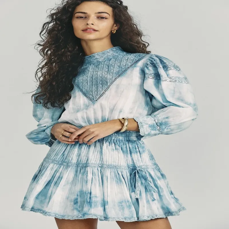 Viola Dress Pacific Indigo Hand Dye sold by Sand Dollar