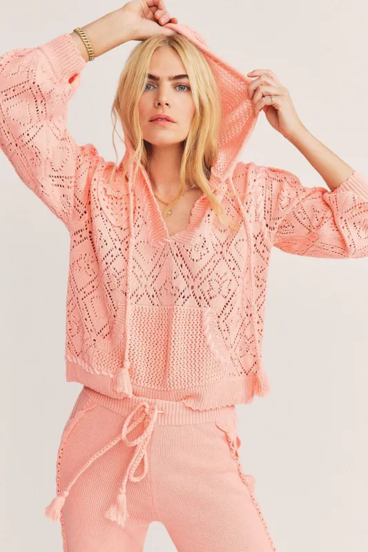 Tomaso Hoodie Peach Melba made by LoveShackFancy