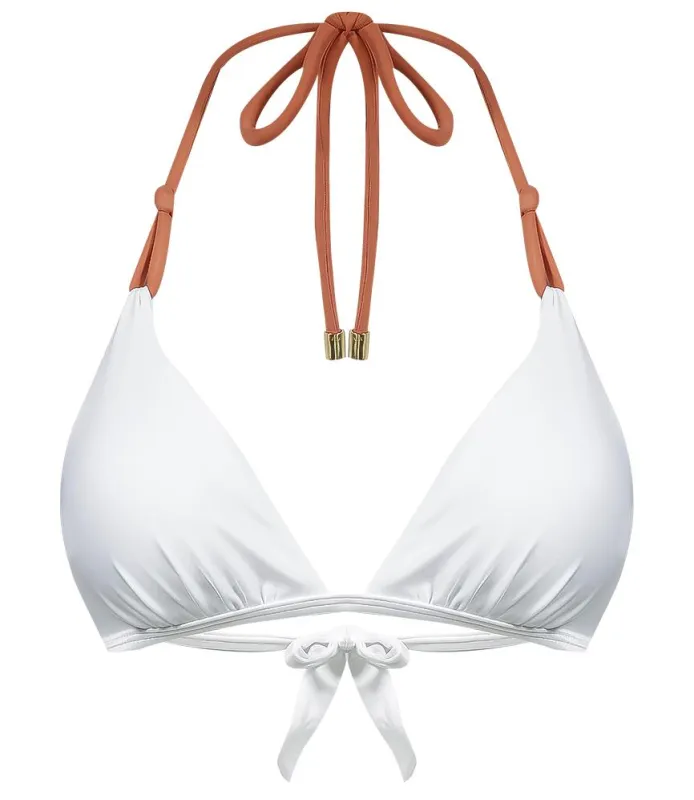 Solid Twine Bikini Top White made by Vix