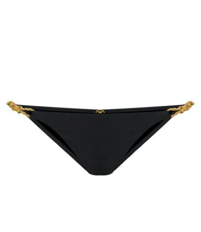 Solid Rope Knot Cheeky Bottom Black sold by Sand Dollar