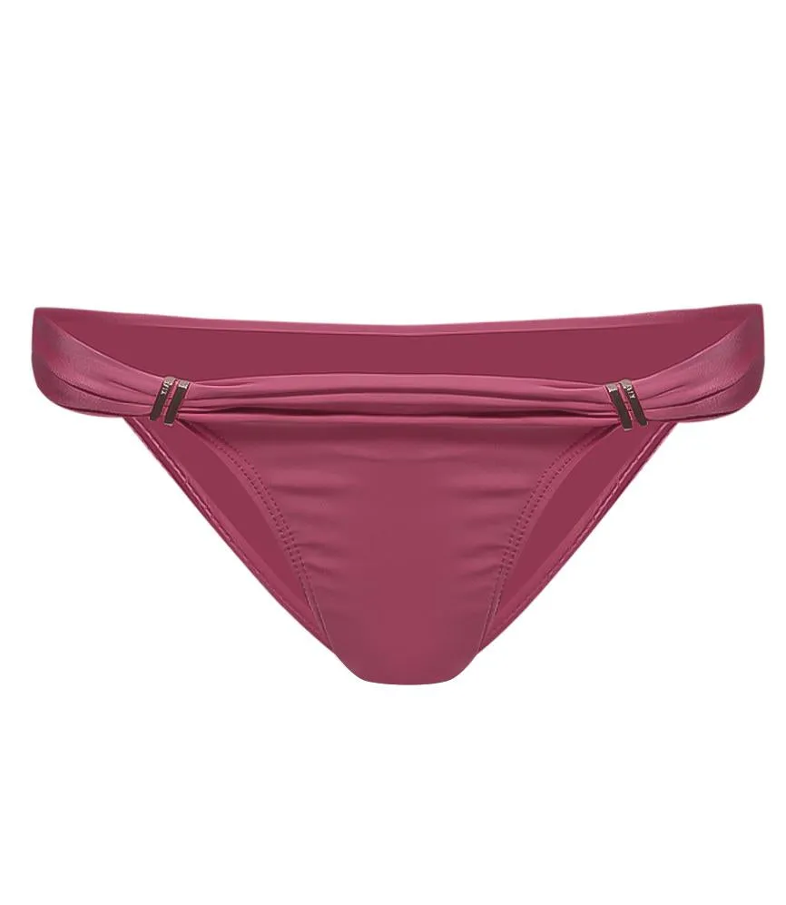 Solid Bia Tube Brazilian Cut Bikini Bottoms Pink sold by Sand Dollar