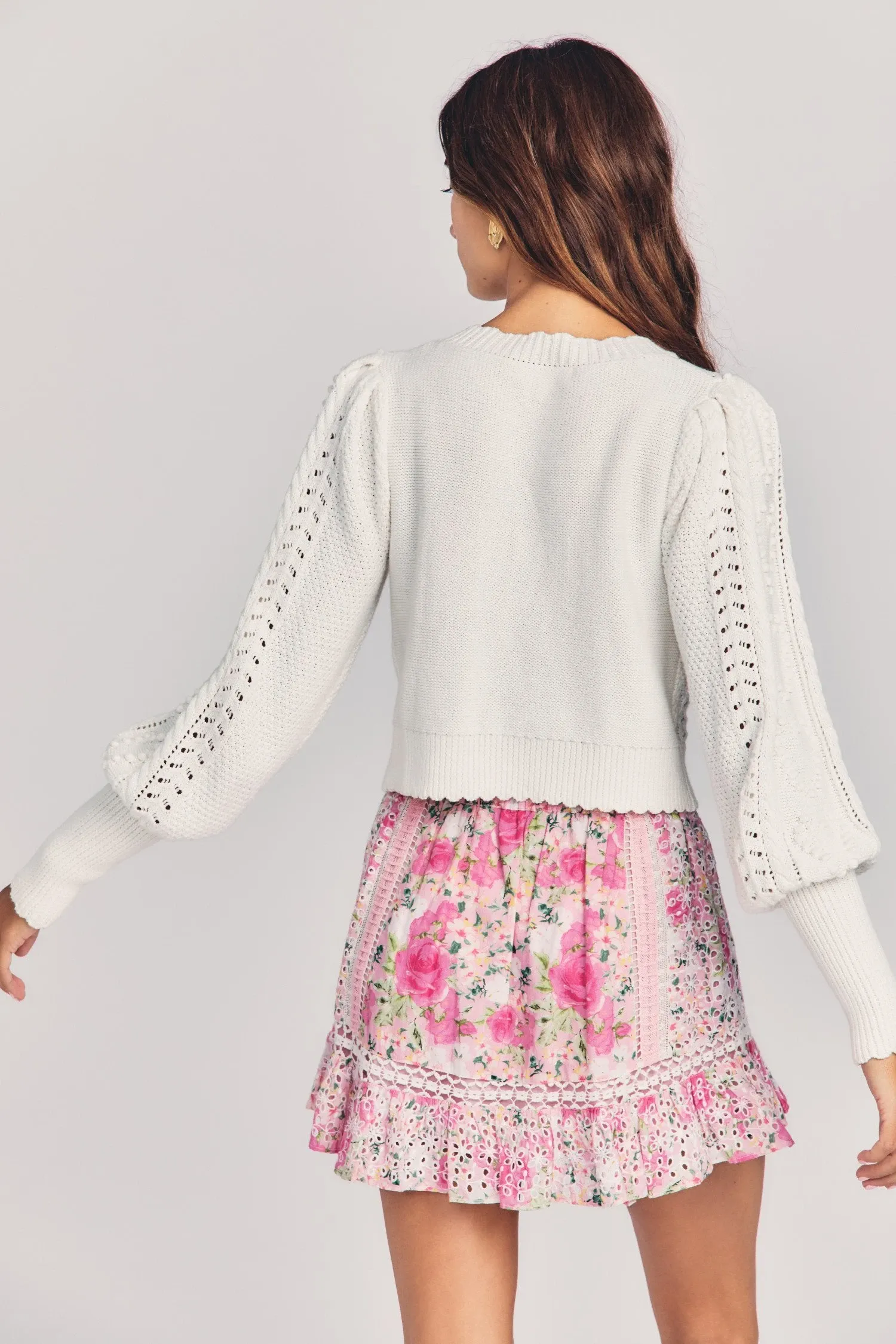 Romeo Cropped Cardigan White sold by Sand Dollar product image thumbnail 4