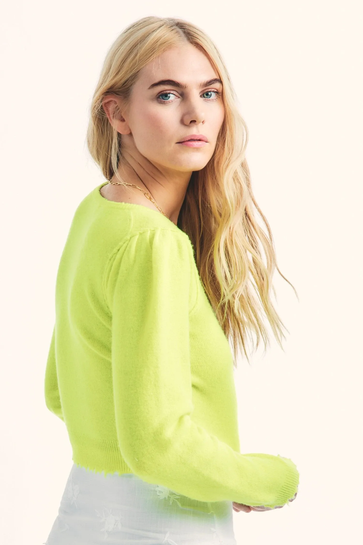 Lune Crop Pullover Neon Yellow sold by Sand Dollar product image thumbnail 3