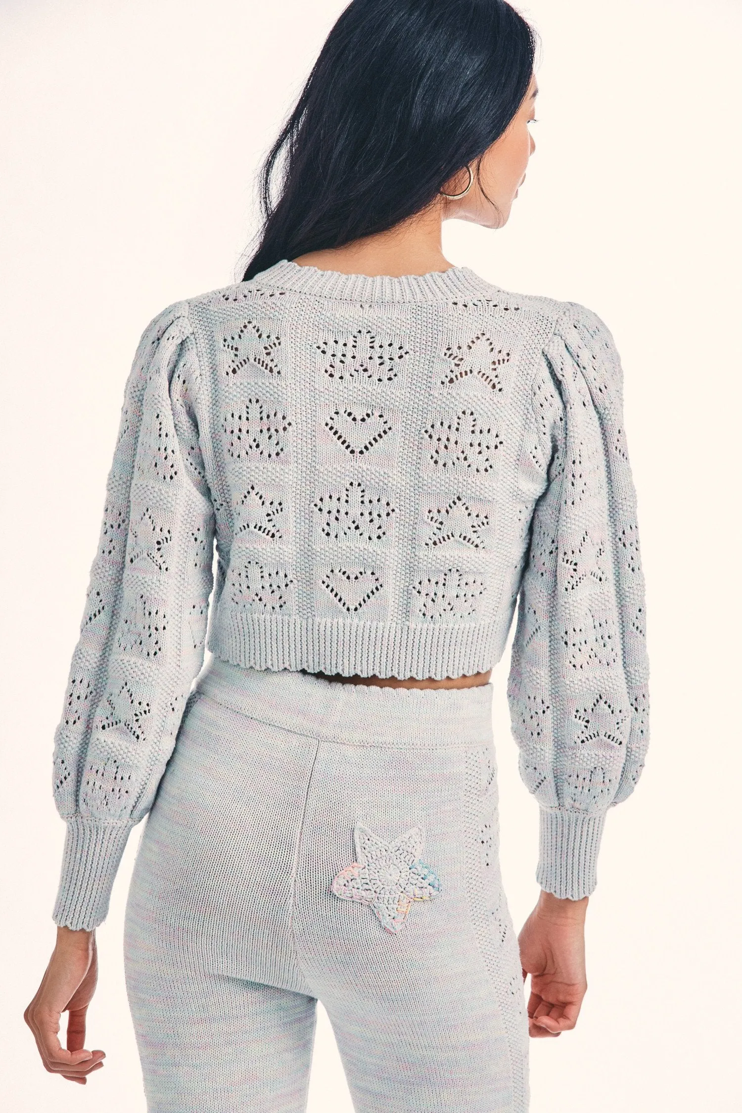 Lata Cropped Cardigan Pastel Rainbow sold by Sand Dollar product image thumbnail 5