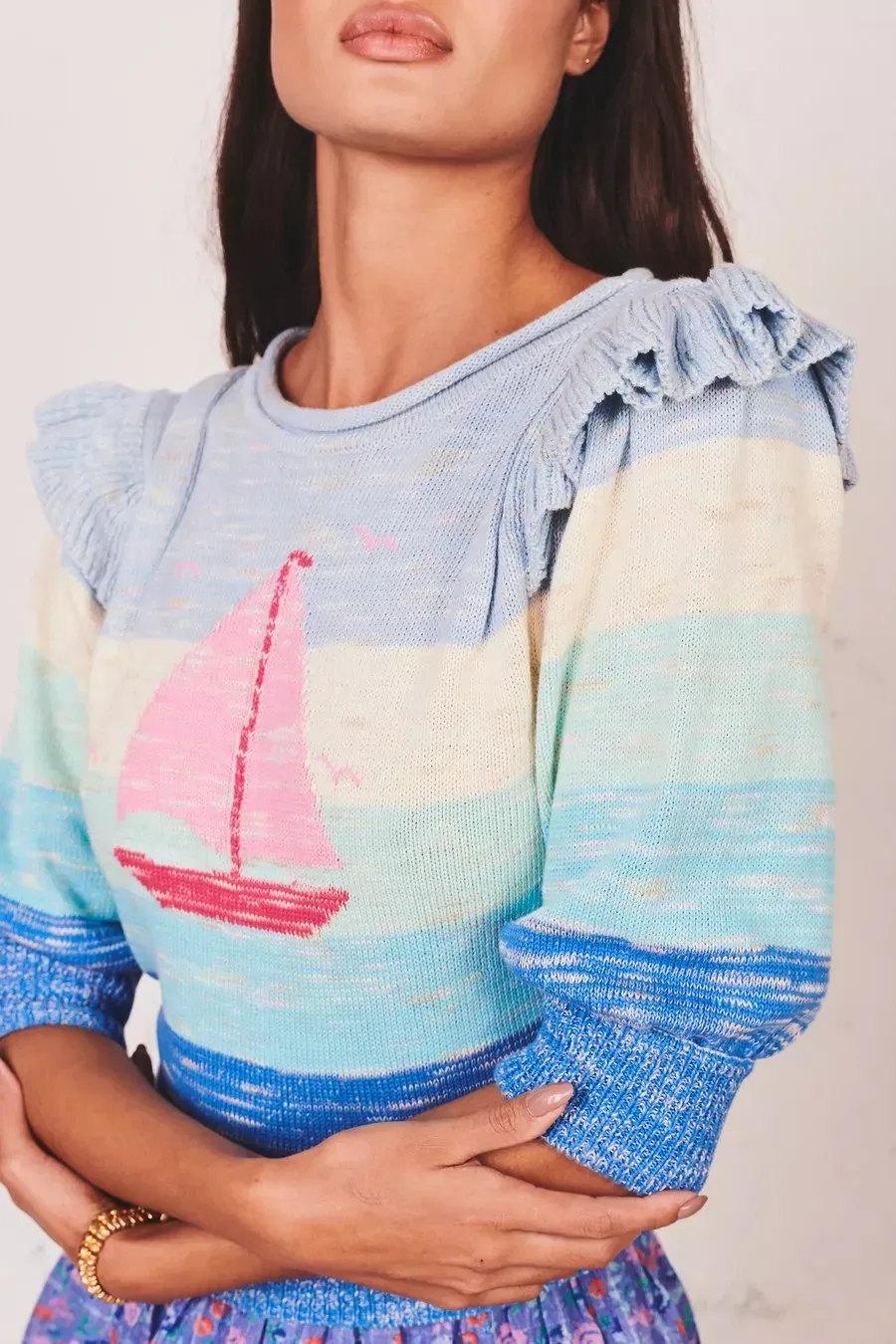 Lansing Pullover Blue Splendor sold by Sand Dollar