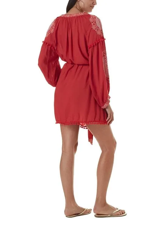 Katya Short Kaftan Red/White sold by Sand Dollar product image thumbnail 4