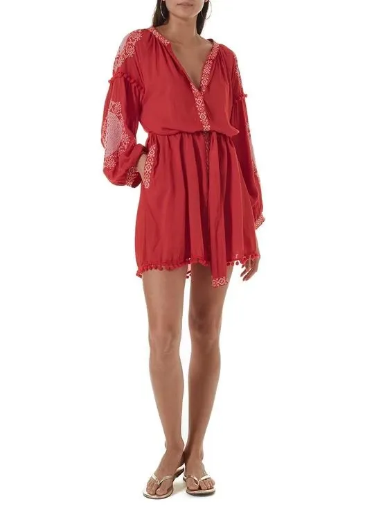 Katya Short Kaftan Red/White sold by Sand Dollar product image thumbnail 3