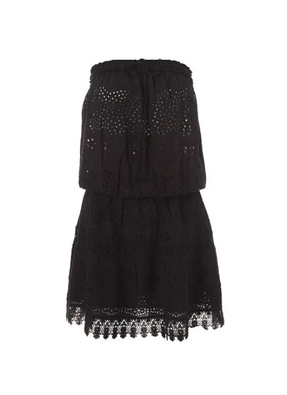 Iris Short Dress Black made by Melissa Odabash