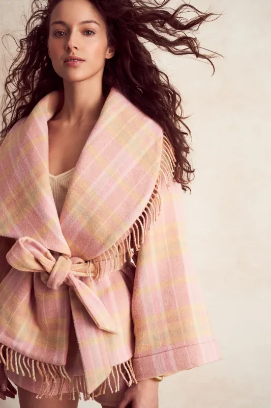 Harrison Wrap Jacket Oakwood made by LoveShackFancy