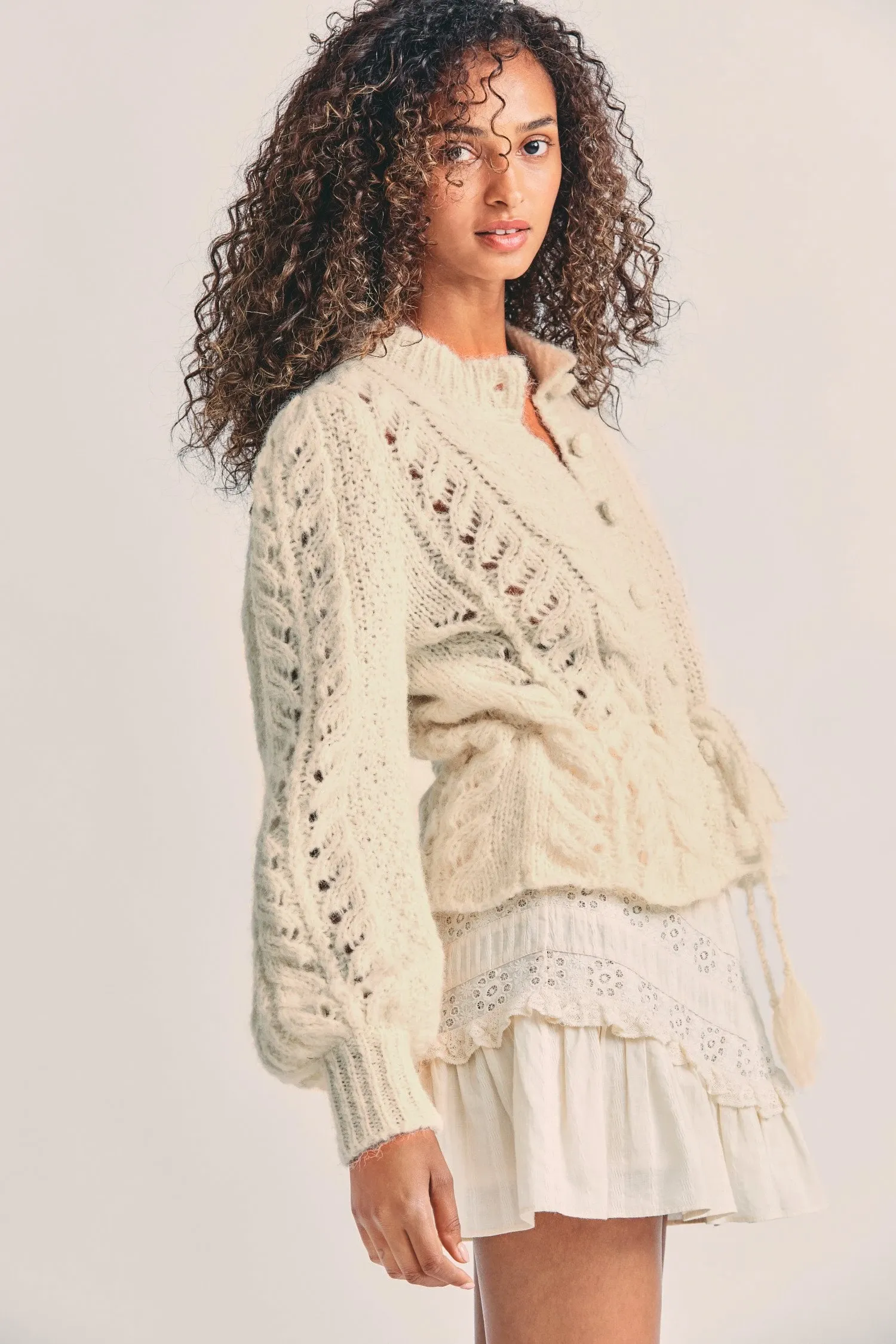 Girard Cardigan Cream sold by Sand Dollar