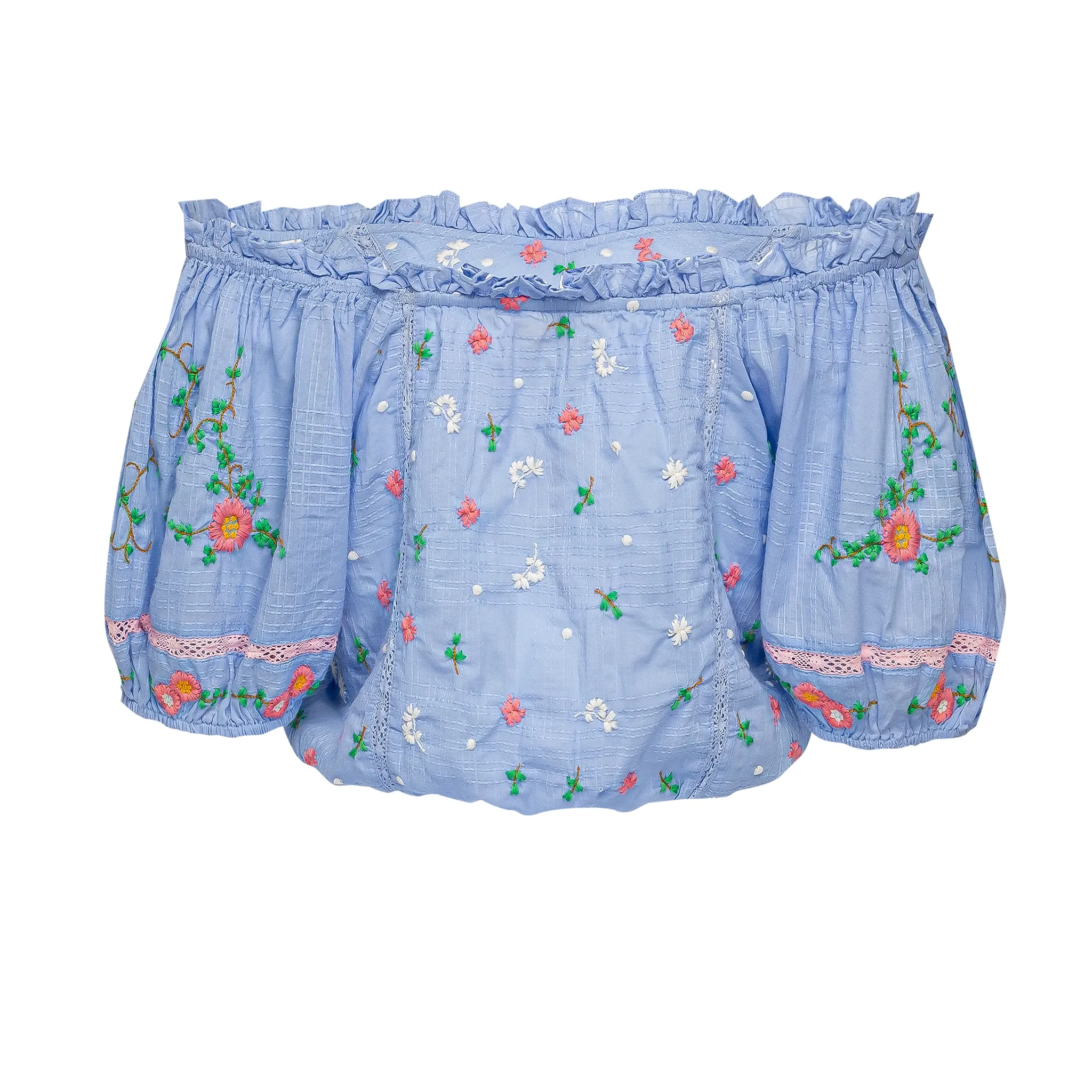 Domingo Crop Top Seaside Afternoon Blue sold by Sand Dollar product image thumbnail 3