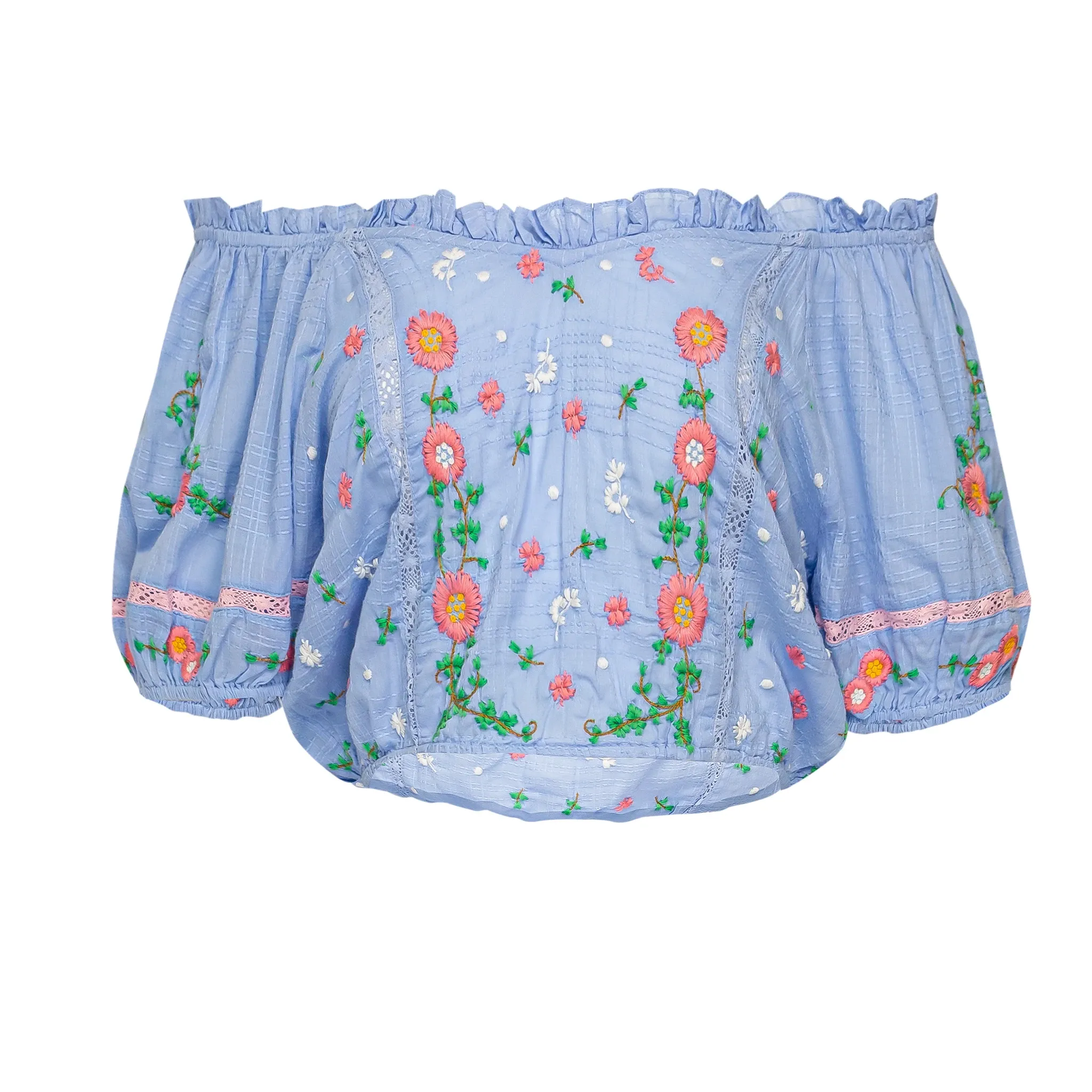 Domingo Crop Top Seaside Afternoon Blue sold by Sand Dollar product image thumbnail 2