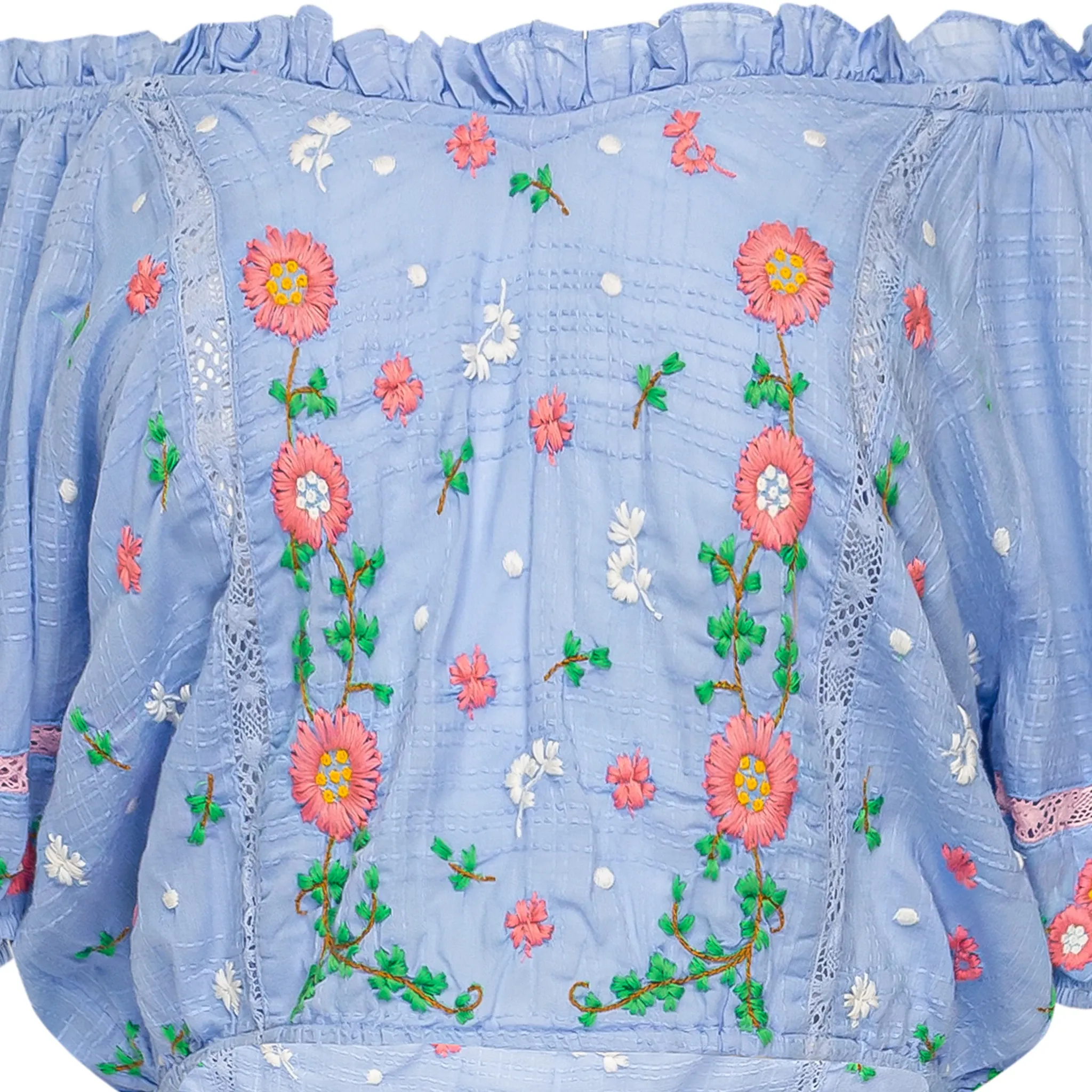 Domingo Crop Top Seaside Afternoon Blue sold by Sand Dollar