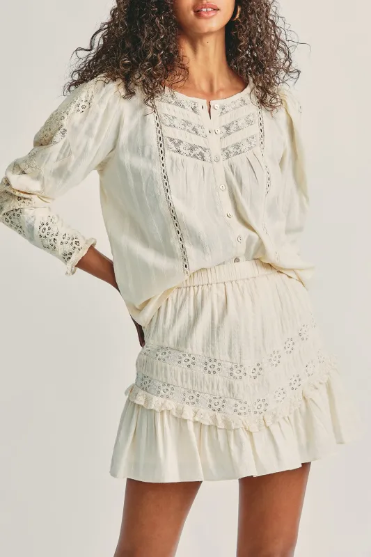 Cove Skirt Ivory sold by Sand Dollar