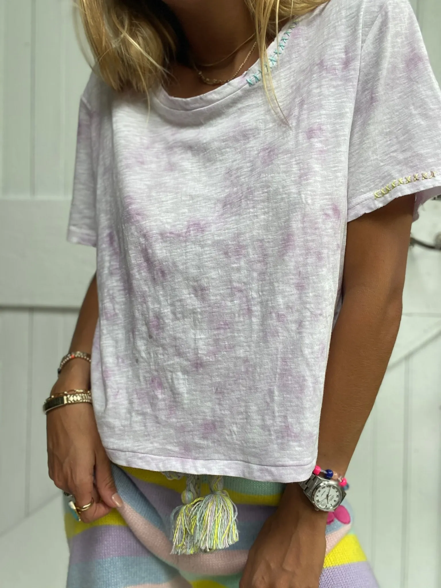 Calix Tee Lavender Drop Hand Dye sold by Sand Dollar