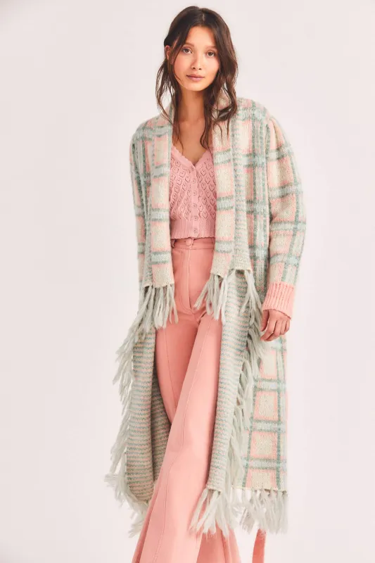 Avie Duster Magnolia Pink Plaid made by LoveShackFancy