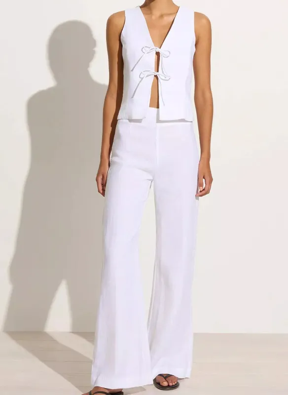 La Plage De Mau Pants White made by Faithfull the Brand