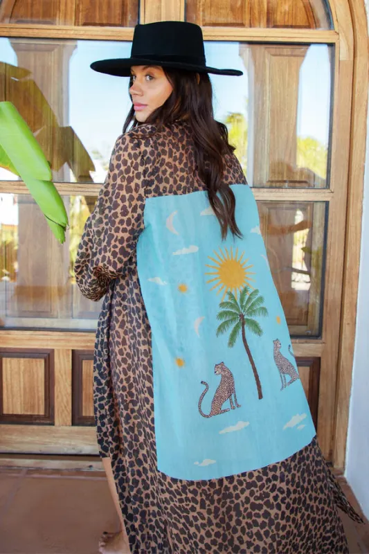 Running Wild Leopard Calypso Kimono made by Never Fully Dressed