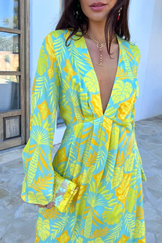 Blue Palm Angie Dress sold by Sand Dollar