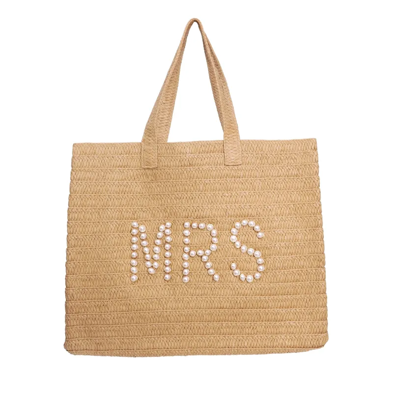 Mrs Pearl Tote Sand White made by Sand Dollar