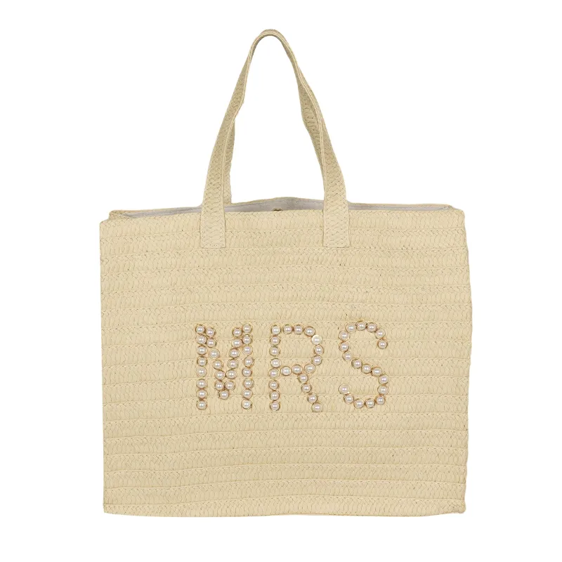 Mrs Pearl Tote Natural White made by Sand Dollar