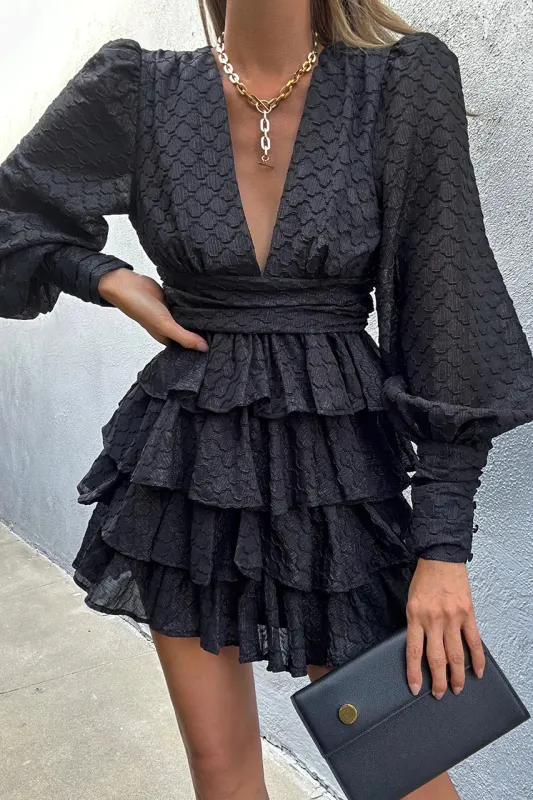 Melina Mini Dress Black made by Seven Wonders