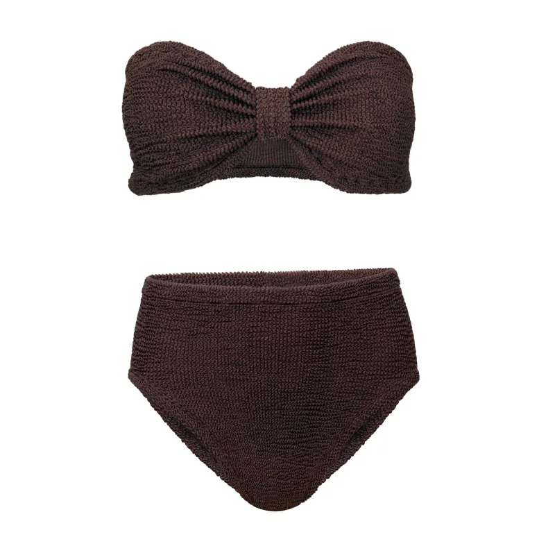 Bandeau Bikini Set in Brown - Ruby Bikini sold by Sand Dollar