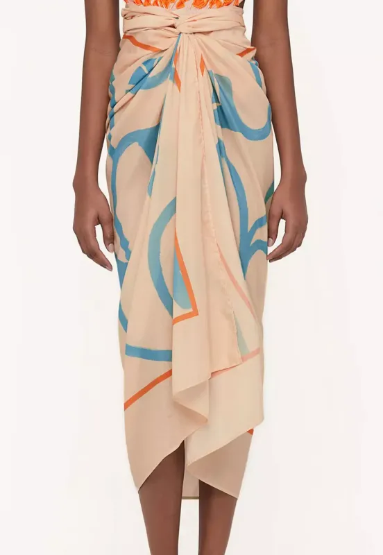 Sarong Wrap Skirt with Print made by AGUA by Agua Bendita