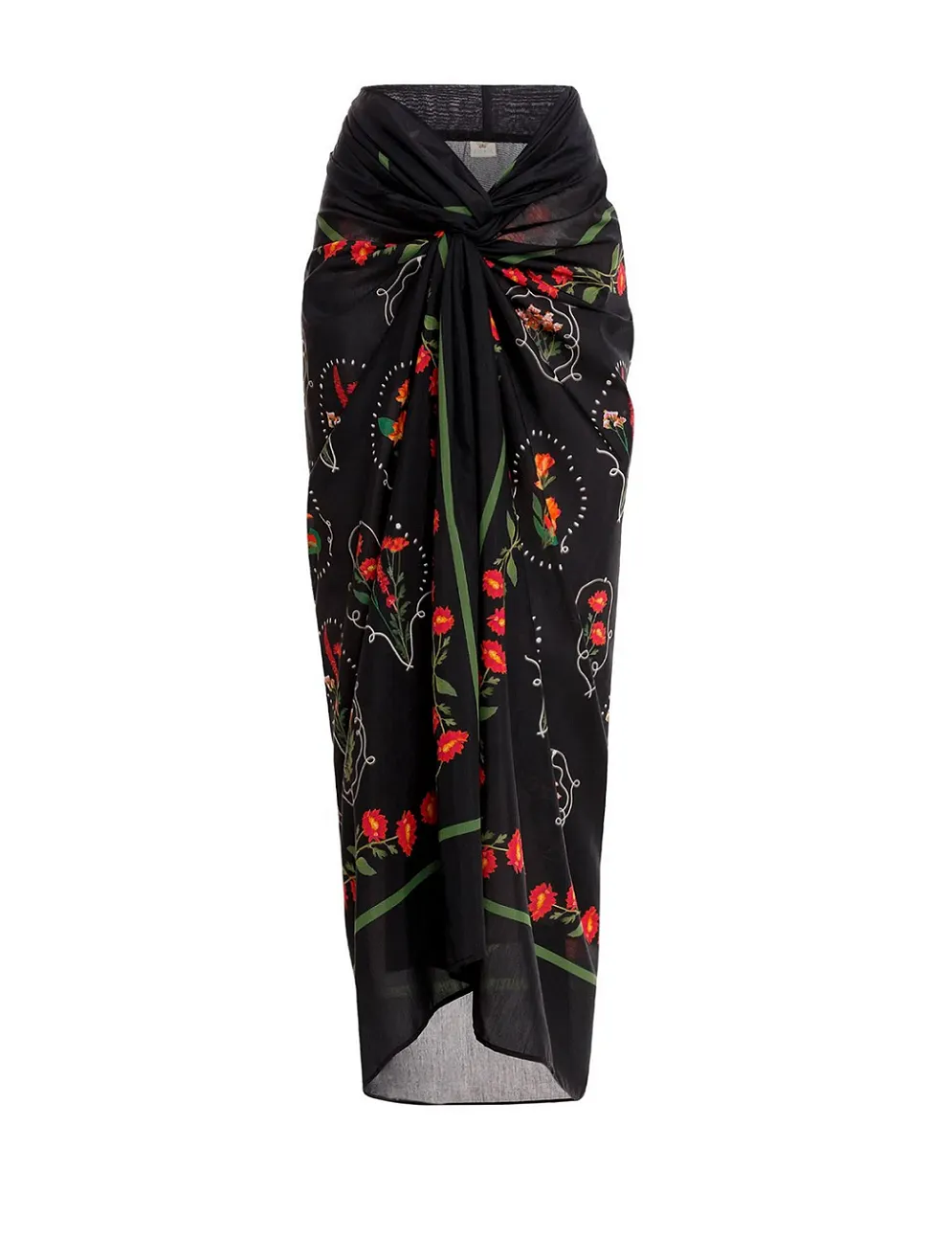 Black Sarong in Floral Print sold by Sand Dollar product image thumbnail 3