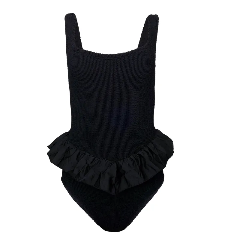 Hunza G Swimsuit with Frill Detail - Denise Frill One Piece made by Sand Dollar