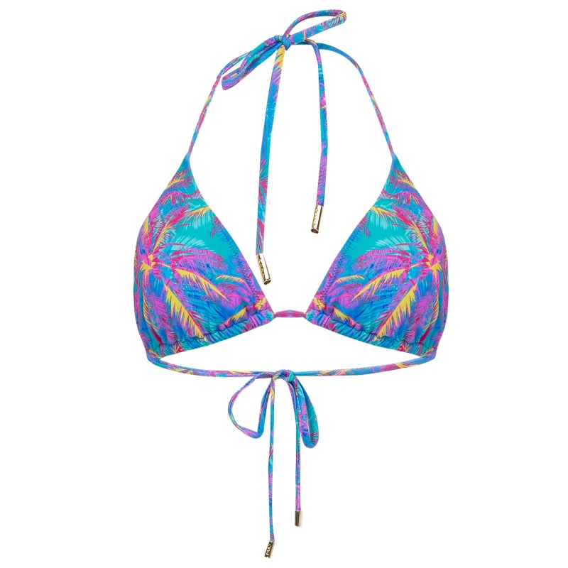 Ainsley Triangle Halter Top Tropicana Print sold by Sand Dollar