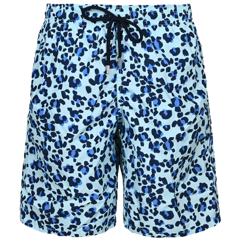 Men Long Swim Shorts Turtles Leopard made by Vilebrequin