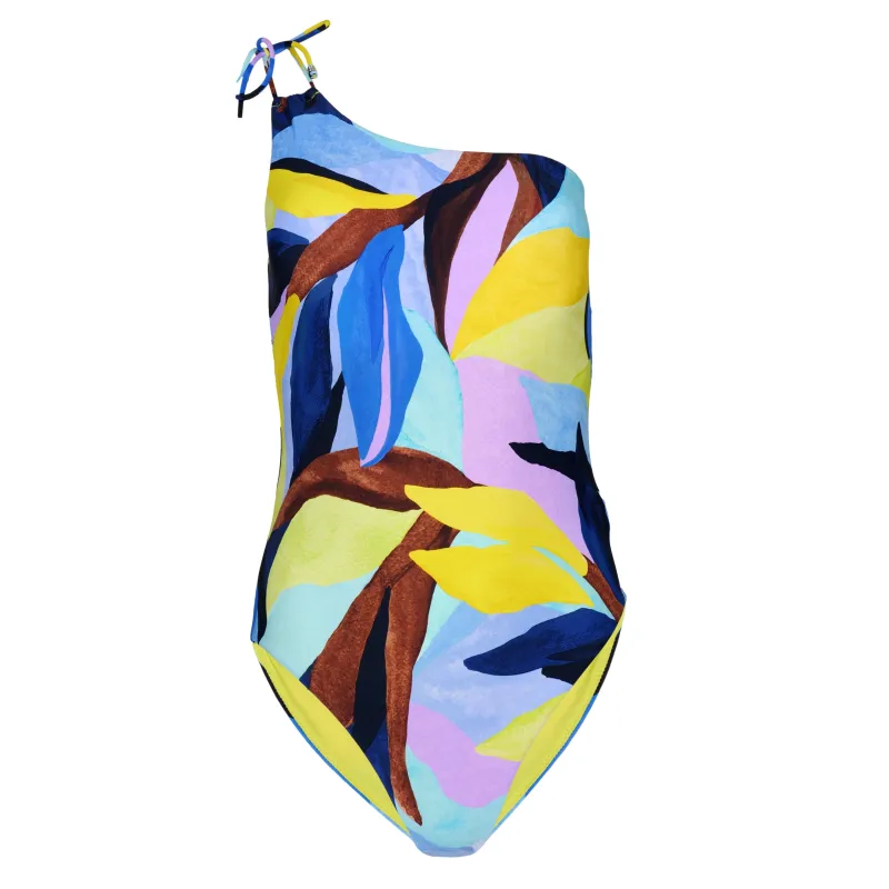 Tropfest One Shoulder Keyhole Maillot True Navy made by Seafolly