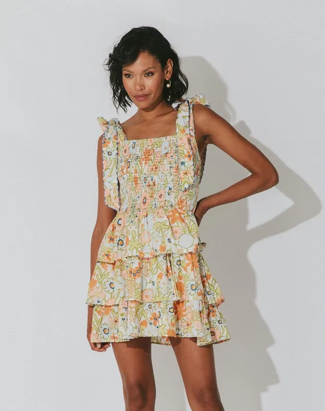 Tamara Mini Dress Retro Floral sold by Sand Dollar