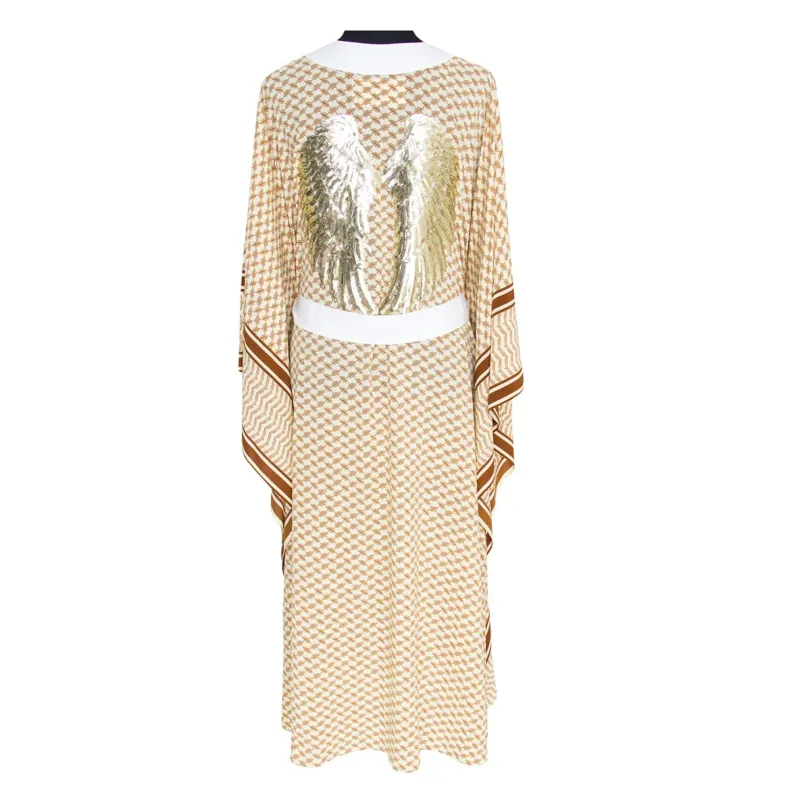 Desert Sand Long Kimono Wings Gold Sequin sold by Sand Dollar