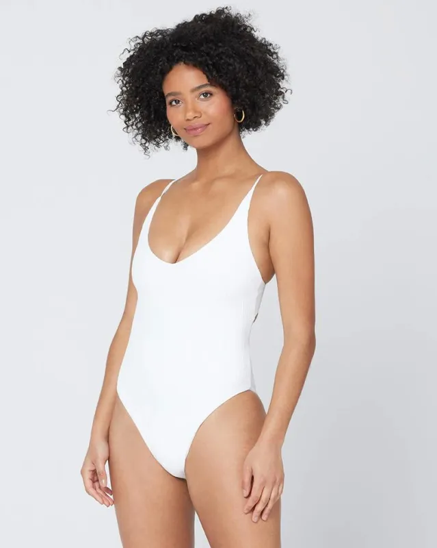 Womens White Swimming Costume made by l*space