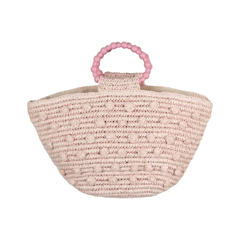 Opal Pom Pom Hand Bag Petal made by Sand Dollar