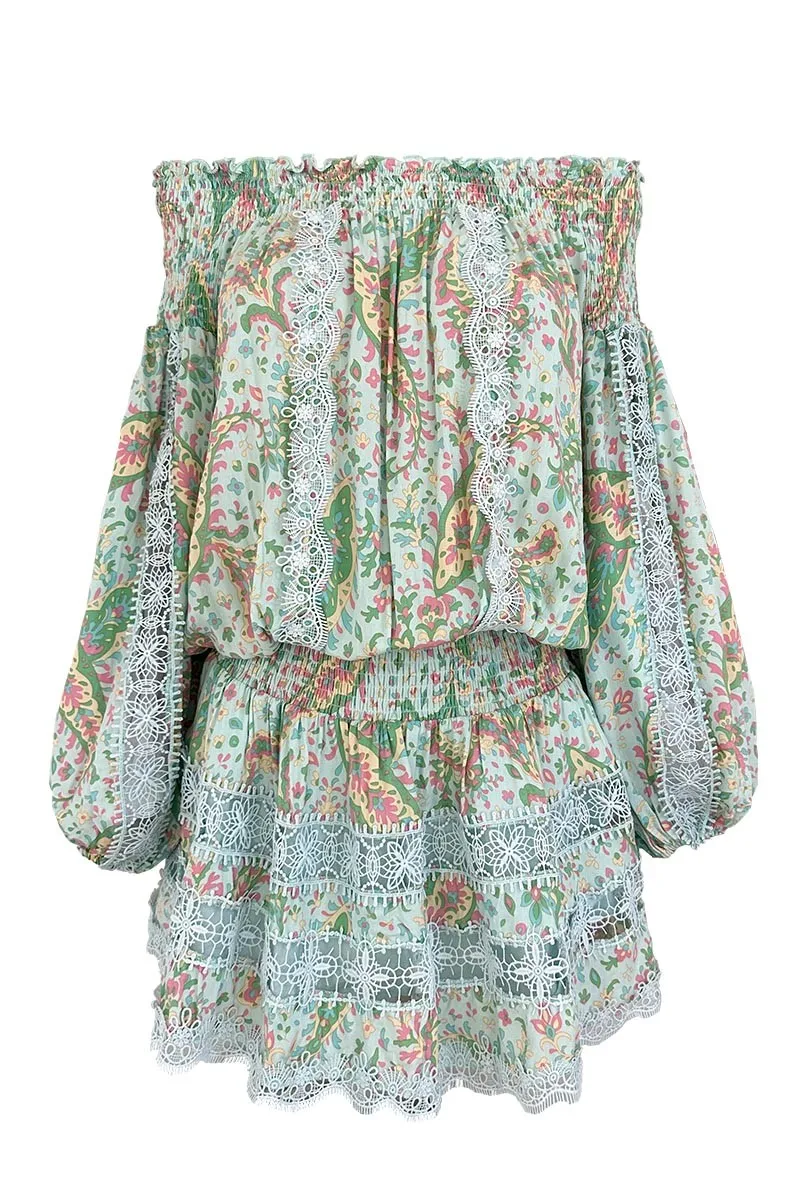 Off the Shoulder Mini Dress in Paisley Print sold by Sand Dollar product image thumbnail 5