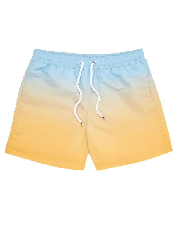 Mens Board Shorts in Blue/Yellow made by Sand Dollar