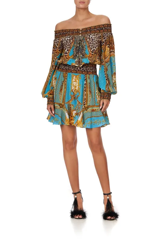 Off Shoulder Short Dress Dripping In Decadence sold by Sand Dollar