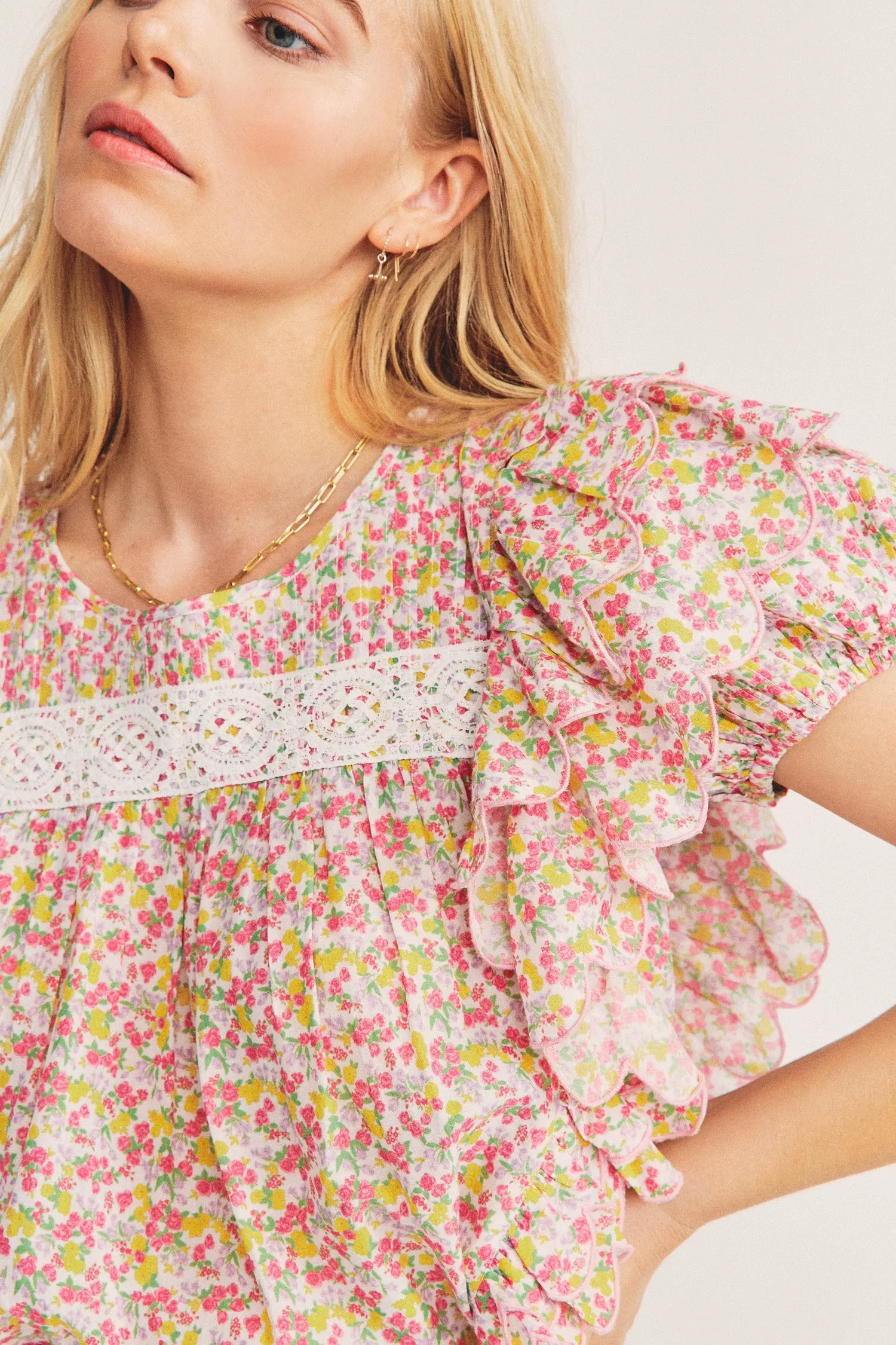 Womens Ditsy Floral Top sold by Sand Dollar product image thumbnail 2