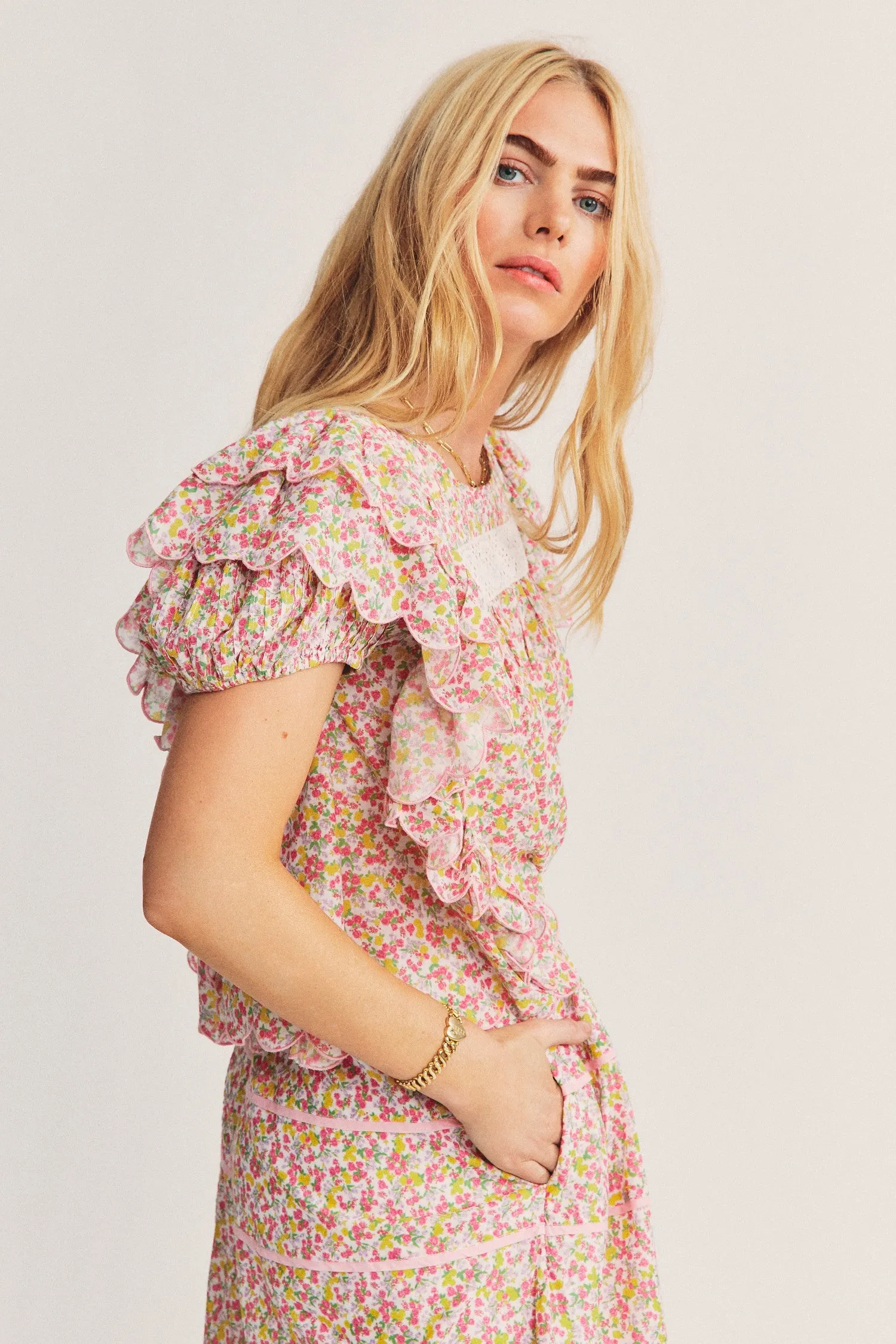 Womens Ditsy Floral Top sold by Sand Dollar product image thumbnail 4