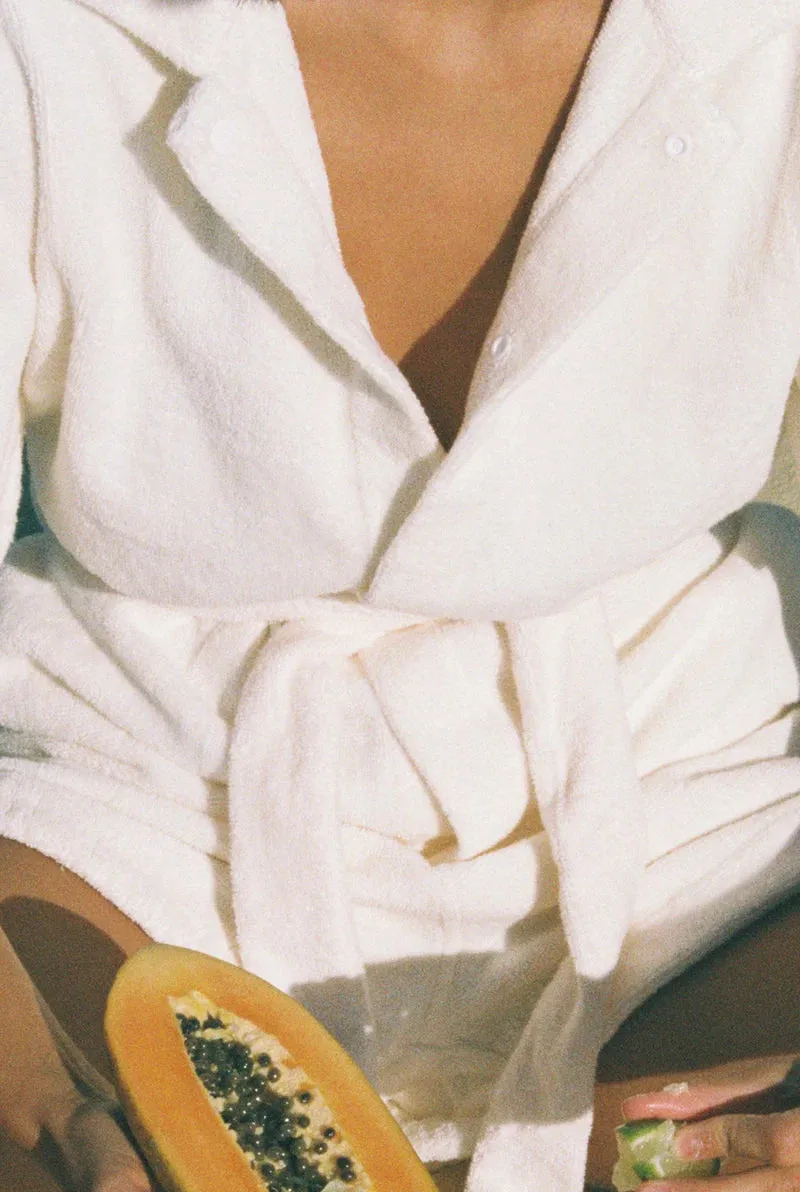 White Playsuit in Terry Towelling sold by Sand Dollar product image thumbnail 2