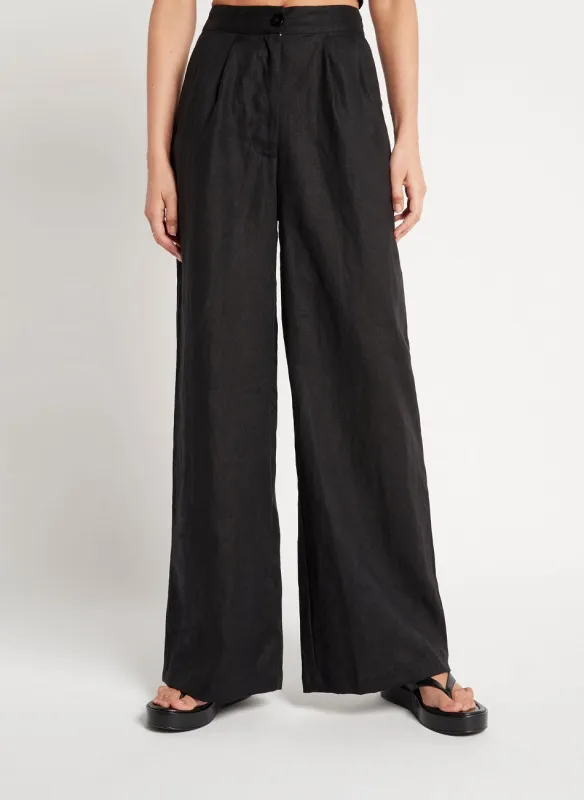 Black Wide Leg Pants sold by Sand Dollar