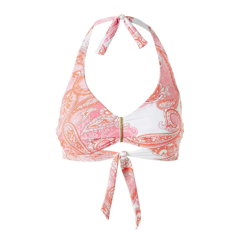 Halter Neck Bikini Top in Paisley Print sold by Sand Dollar