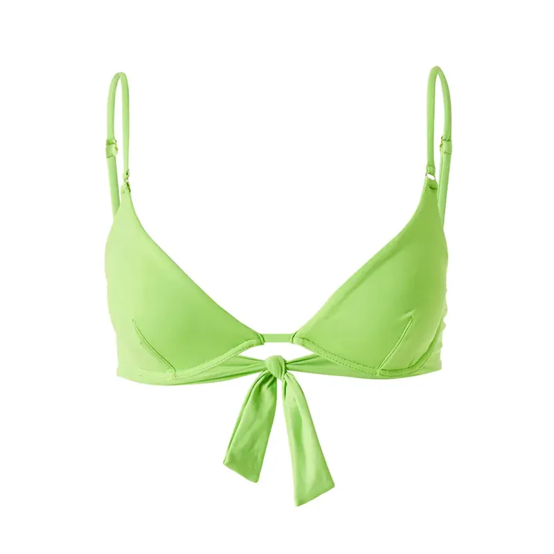 Underwire Bikini Top in Lime Green sold by Sand Dollar