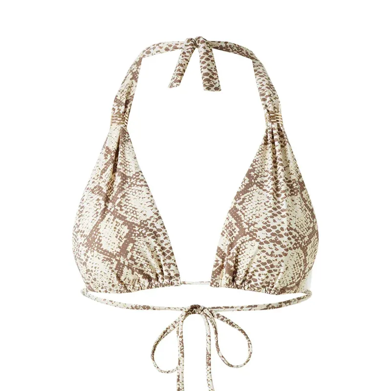 Halter Bikini Top in Snake Print - Grenada Bikini Top sold by Sand Dollar