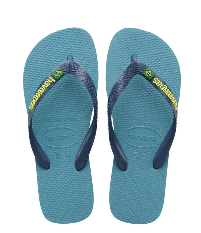 Havaianas Men's Brasil Logo Nautical Blue made by Havaianas
