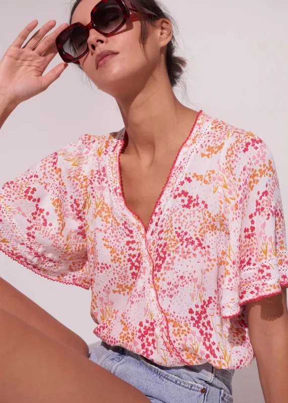 Womens Floral Top made by Poupette St Barth