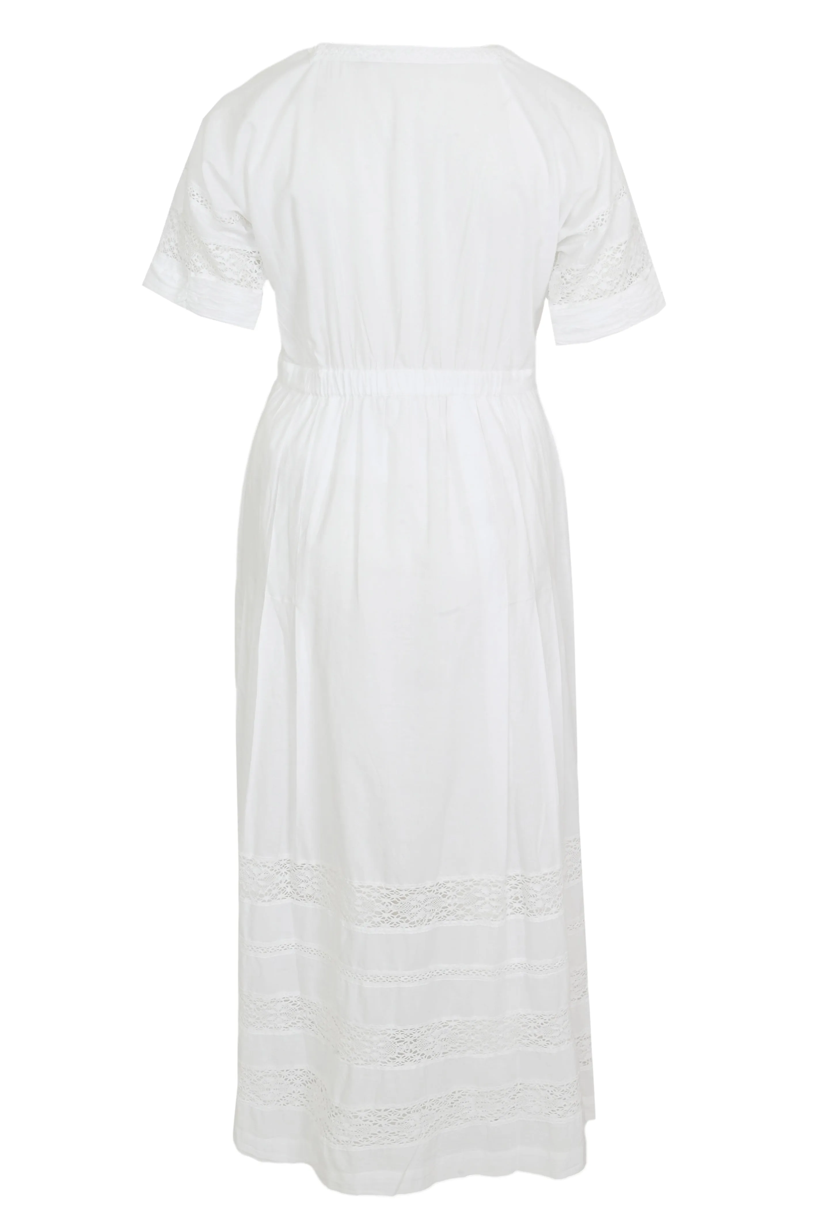 White Midi Dress with Sleeves sold by Sand Dollar product image thumbnail 3